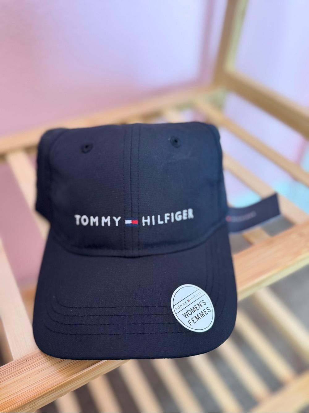 Tommy Hilfiger Kids Black Embroidered Logo Cap with Flag Detail
